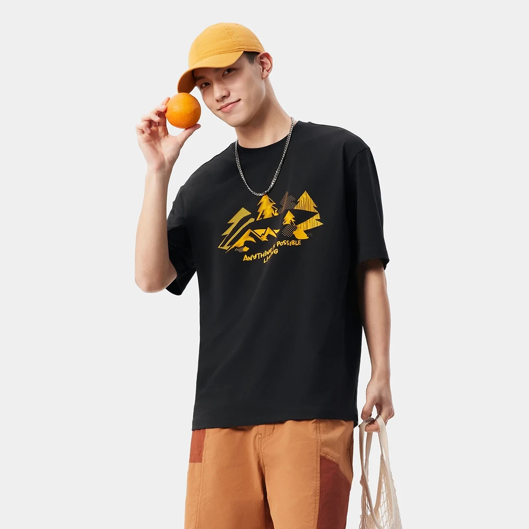 【凉爽速干短袖】李宁25新品夏季百搭情侣t恤宽松休闲运动服AHSV271