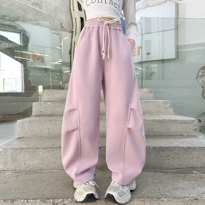 女童裤子春秋外穿2025新款儿童春装洋气休闲裤中大童春季宽松卫裤