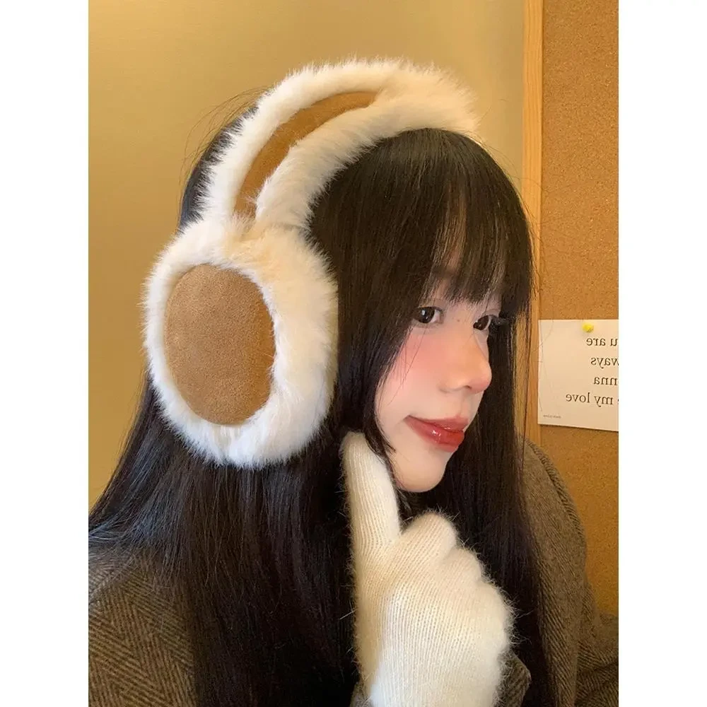 麂皮绒毛绒耳罩女冬季韩版加绒保暖耳套骑行防寒耳暖耳包耳捂子潮