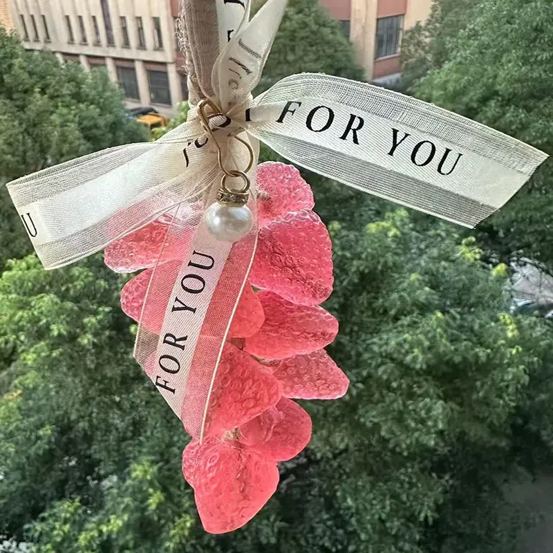 【礼盒装】水晶草莓香皂草莓串粉水晶香薰精油皂可挂可洗高颜值香薰