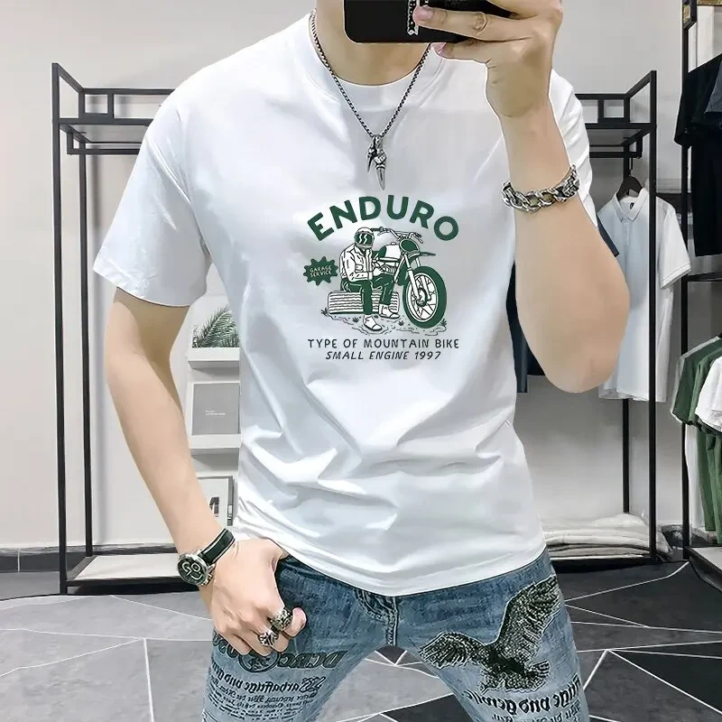 JEEPSPIRIT夏季短袖T恤男士潮牌休闲时尚体恤修身印花青春秀禾服