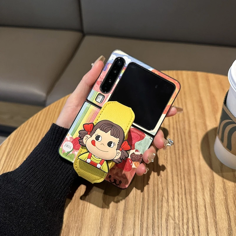 不二家女孩腕带适用华为Pura X手机壳折叠屏Pocket2荣耀vflip2