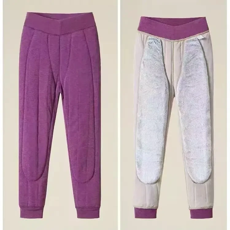 中老年女装宽松秋冬加绒大码保暖棉裤妈妈装