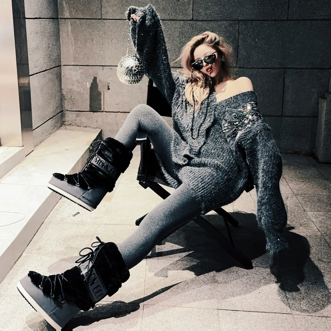 洪小妍自留手工刺绣软糯毛衣秋冬冬季