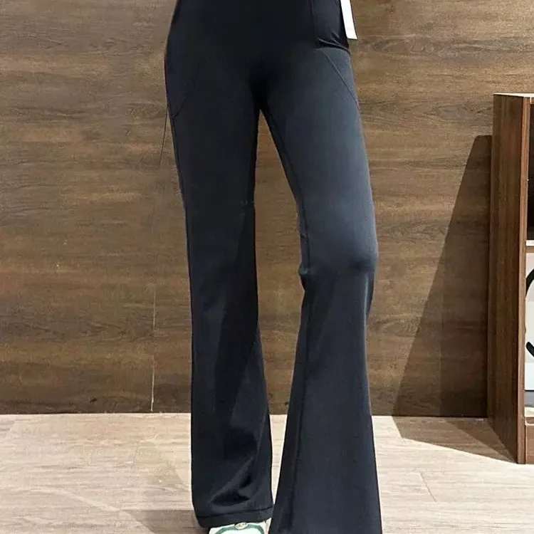 高腰秋冬微喇百搭瑜伽裤