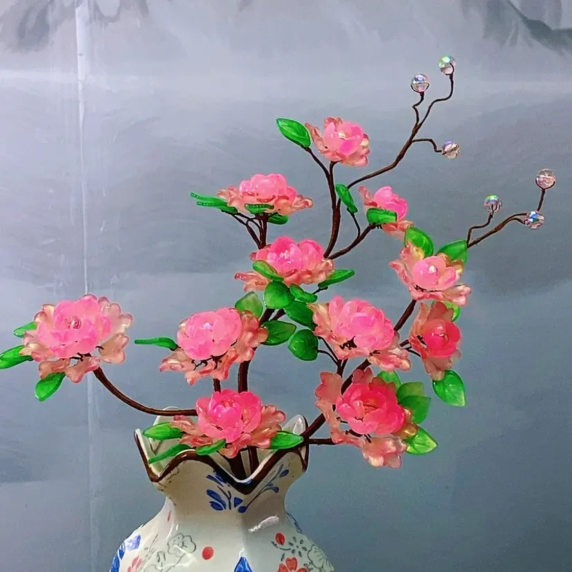 琉璃梦幻双生花芍药牡丹花DIY手工花束材料桌摆饰