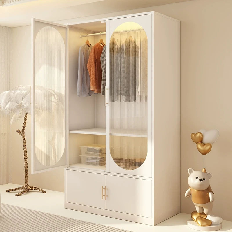 衣柜家用卧室简易组装儿童衣柜出租房小户型用金属挂衣柜组合柜子