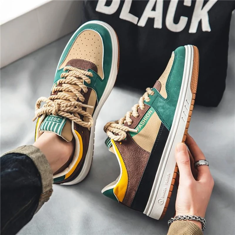 鞋子男2025春夏新款百搭休闲运动鞋男士韩版潮流厚底增高上班板鞋