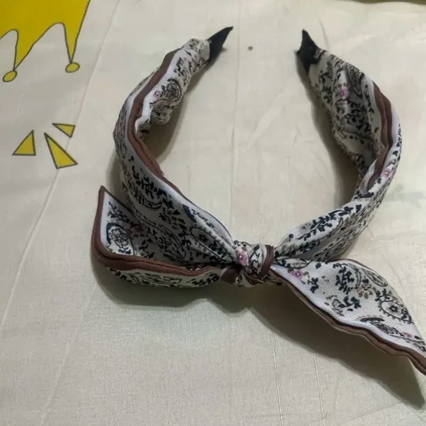 复古法式风金色蕾丝蝴蝶结发箍增高颅顶时尚百搭头箍