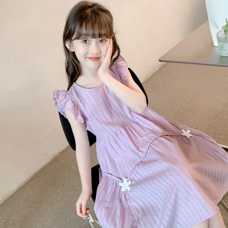 女童连衣裙夏装2025新款洋气儿童网红公主裙夏季女孩无袖棉布裙子