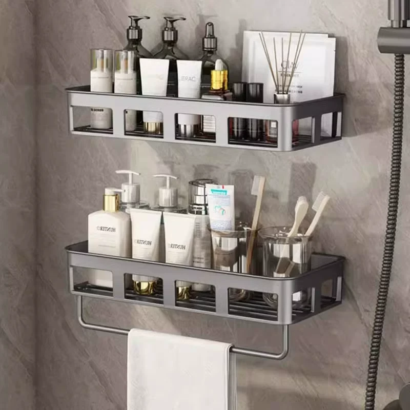 卫生间置物架免打孔壁挂墙上浴室架洗澡洗手间厕所洗漱台收纳厨房