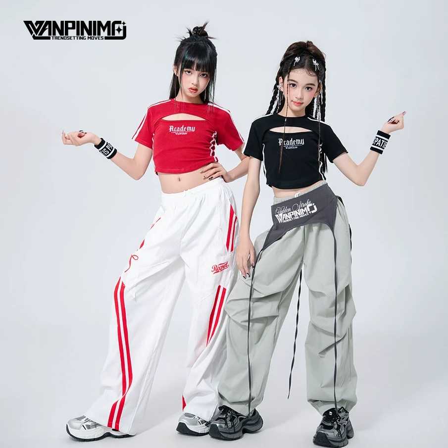 顽皮尼莫童装爵士舞女童服装夏儿童甜酷风jazz街舞潮酷时髦演出服