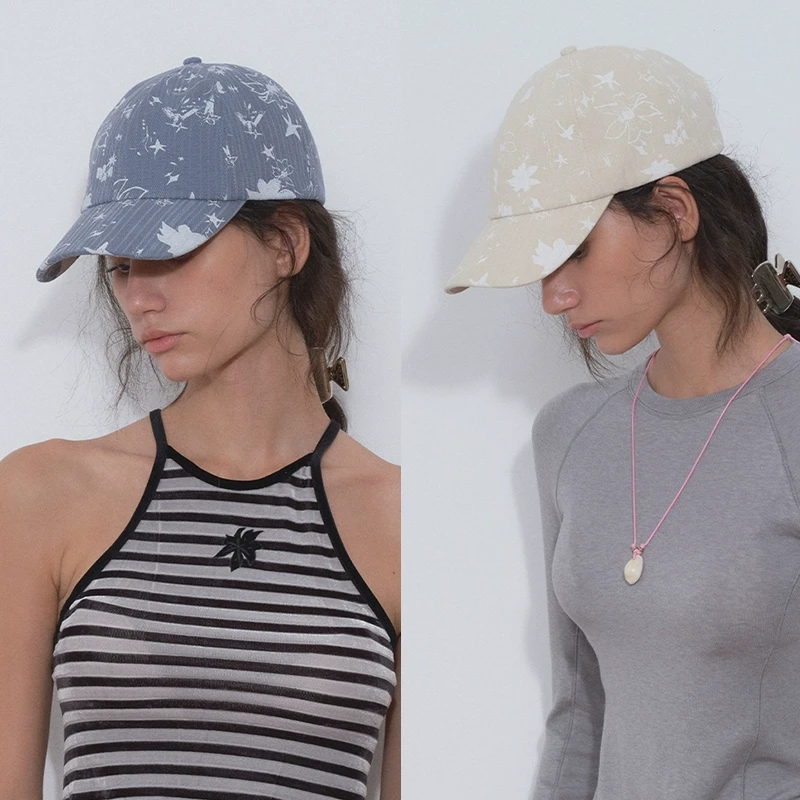 Gemini 买手店 MEDIUM WELL 花朵丝网满印花运动休闲棒球帽女时尚