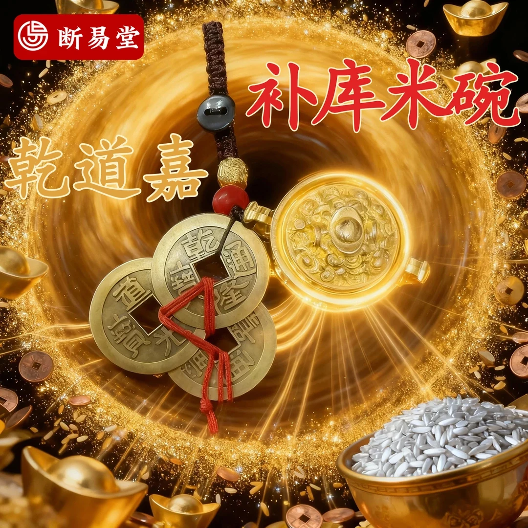 2号 补库七粒银色米碗缸乾道嘉铜钱聚宝盆挂件钥匙扣包饰