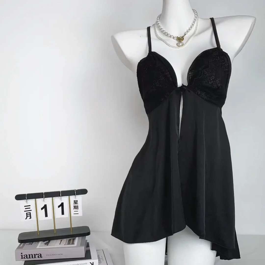 〔隐欲·轻奢〕杏雨梨云·法式诱惑前开睡裙