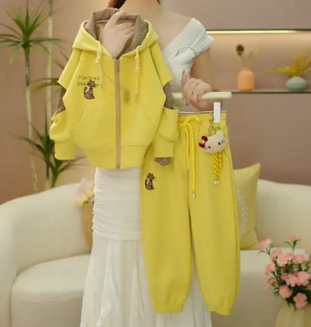 逗小铺【七尚】秋款女童套装洋气新款穿搭春秋款时尚运动套装Q127