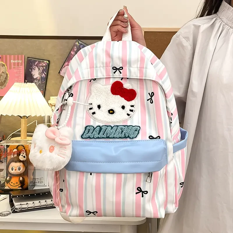 卡通可爱凯蒂猫大容量双肩包包女生2025新款学生上课通勤百搭书包