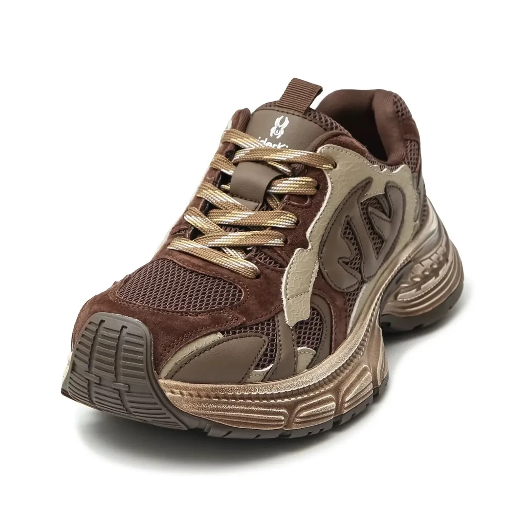 蜘蛛王冬季新款厚底增高复古老爹鞋女大头运动舒适时尚百搭休闲鞋