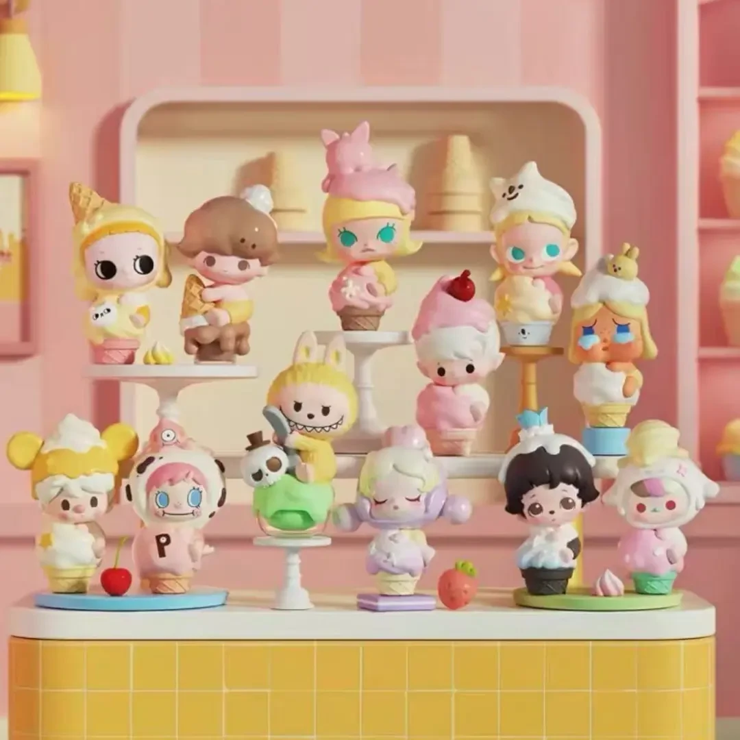 【拆袋】泡泡萌粒冰淇淋甜筒杯系列盲盒公仔萌粒潮玩