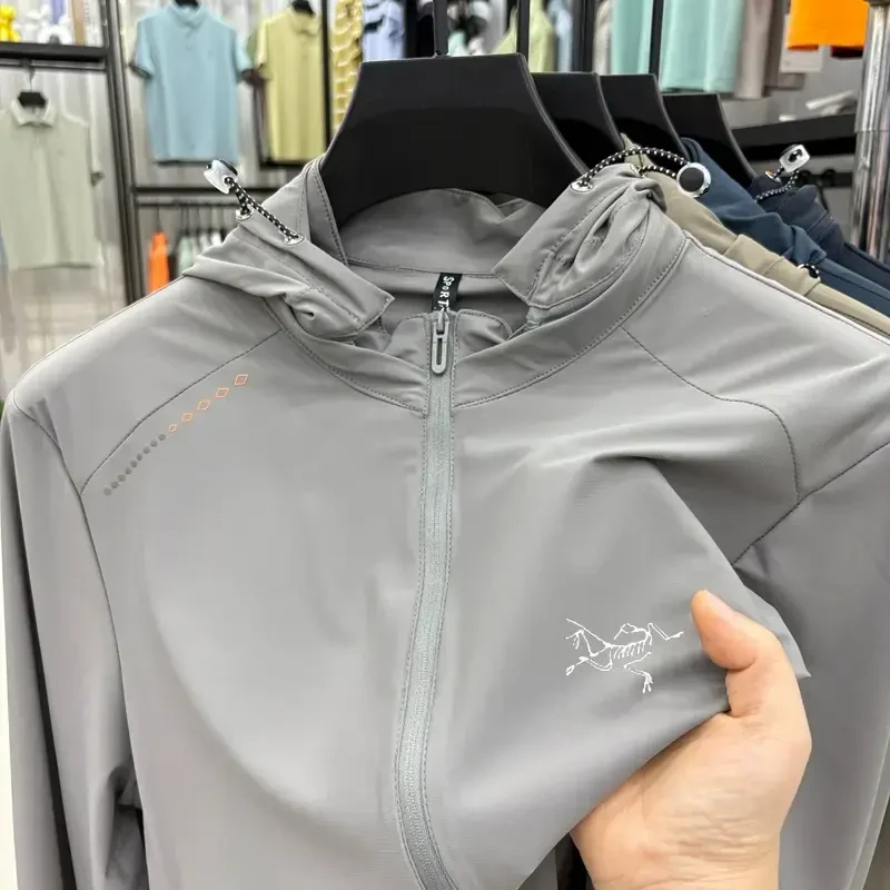 新款刺绣骨鸟夏季新款防晒衣男士户外运动钓鱼防晒衣外套速干透气