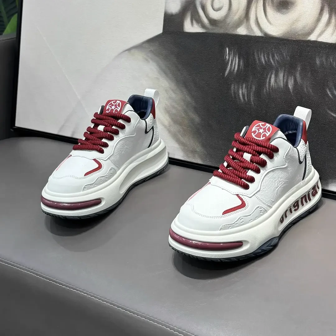 欧洲站男鞋2025新款春季潮流百搭休闲板鞋男士运动厚底时