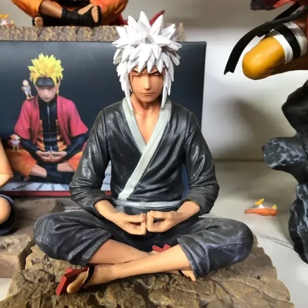 火影忍者打坐白发仙人自来也GK动漫手办摆件