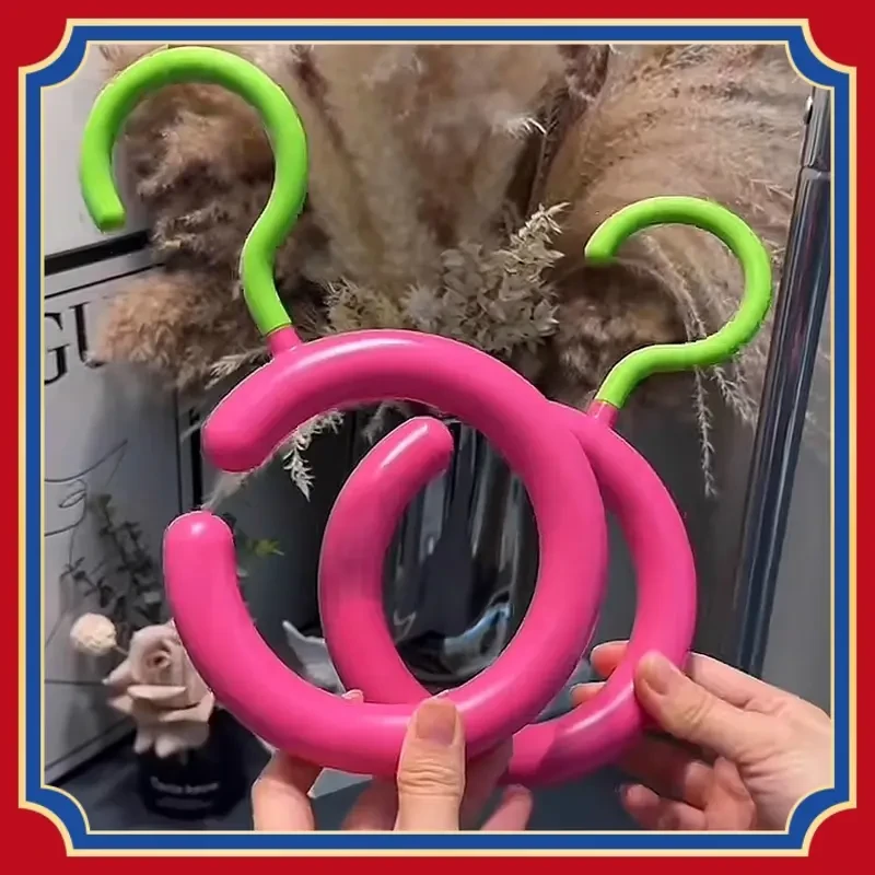 围巾架家用卧室多功能可旋转挂钩服装店多巴胺圆形丝巾领带展示架