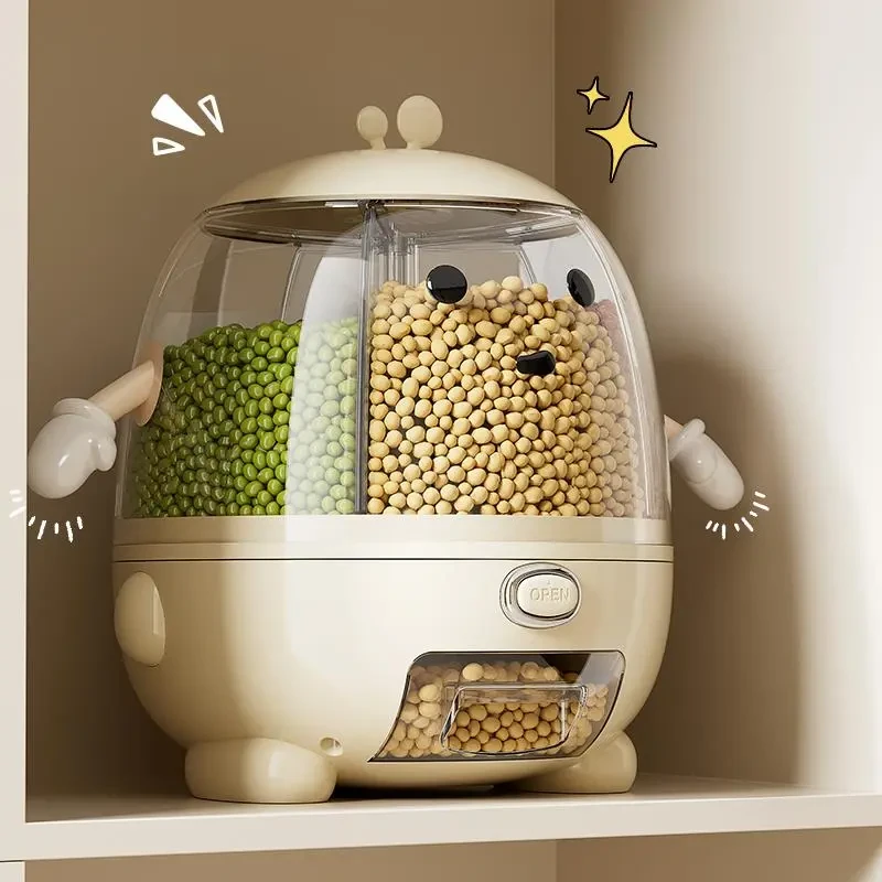 旋转米桶家用新款高端米缸五谷杂粮收纳盒防虫防潮密封桶米箱