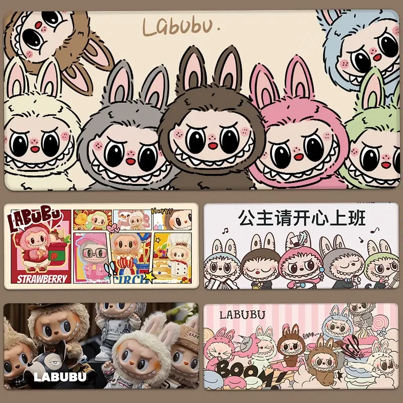 拉布布labubu鼠标垫超大号学生书桌办公学习桌垫卡通桌面键盘