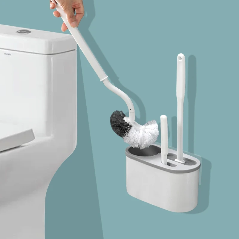 马桶刷家用无死角卫生间免打孔硅胶清洗神器挂墙式壁挂式厕所刷C