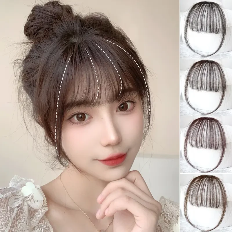 空气刘海假发女自然前额假发假刘海轻薄无痕头帘假发齐刘海假发片