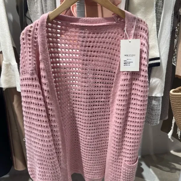 99新粉色镂空开衫系列40码