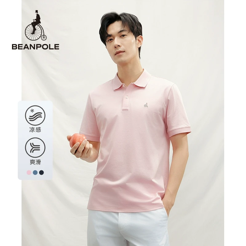 BEANPOLE滨波  2025春夏新品男商务行政风翻领polo衫BC5242Z04