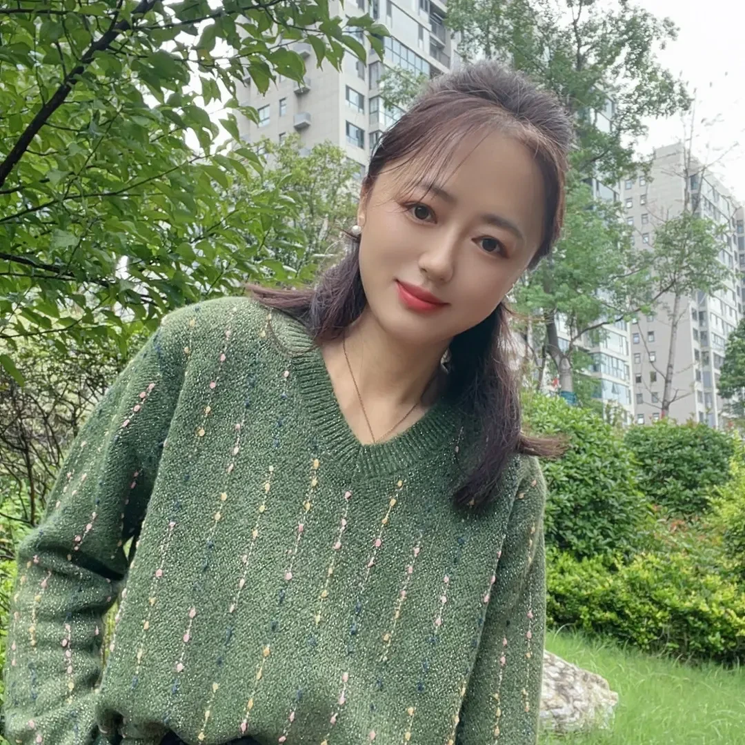 圆领针织厚款薄款V领女毛针织衫秋冬提花打底休闲