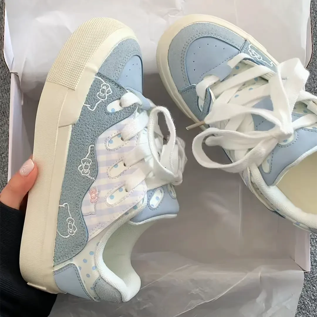 高颜值百搭休闲运动小白鞋女2025夏季新款增高情侣款猫猫头面包鞋