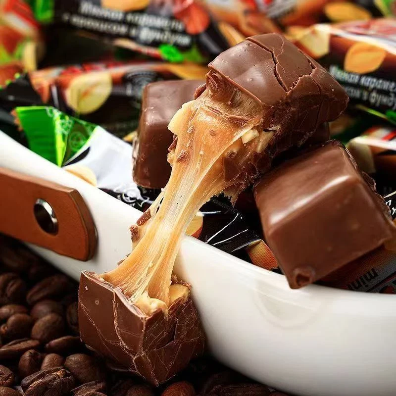 俄罗斯原装进口涅夫斯基牌跑酷榛子花生糖500g*2独立包装