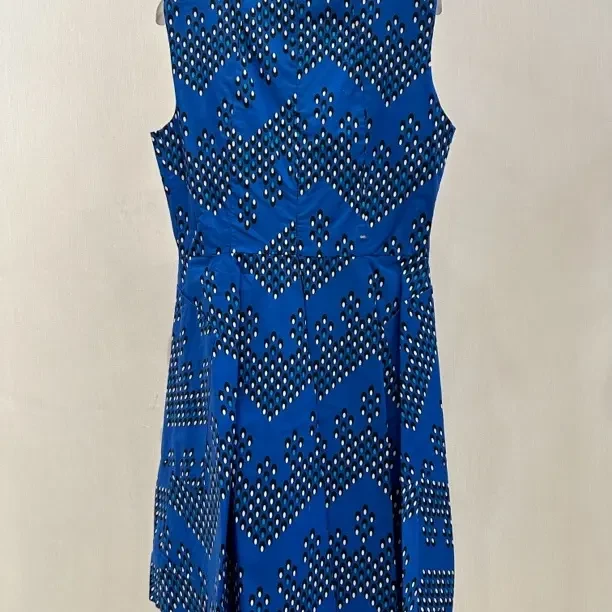 夏季短袖原创印花V领法式高级感名媛轻奢长裙