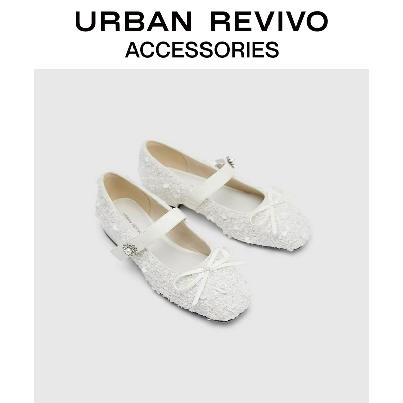 URBAN REVIVO2025春季新款女士法式优雅玛丽珍单鞋UAYS50015
