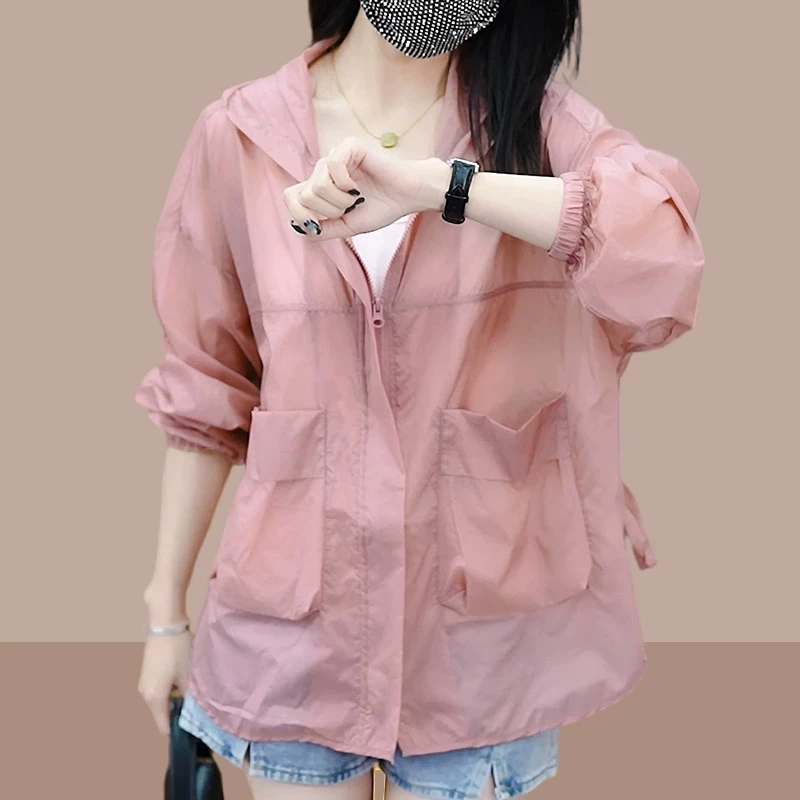 冰丝防晒衣女款2025新款夏季宽松大码轻薄款透气洋气质防晒服外套