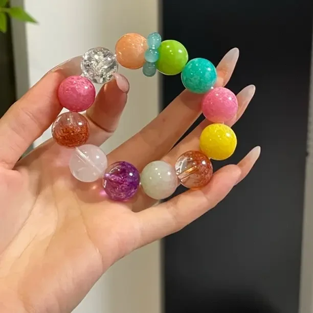 手链 仿水晶琉璃珠DIY
