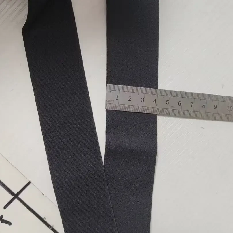 4CM宽松紧柔软高弹力黑色皮筋腰带耐用加厚橡筋