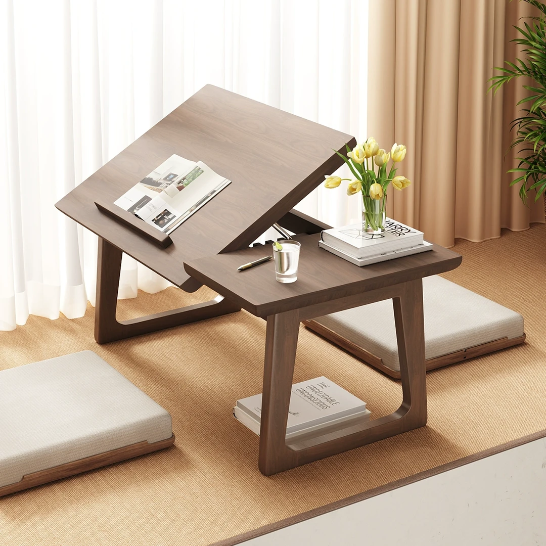 折叠飘窗小桌子实木日式榻榻米茶几阳台炕几家用轻奢高级感茶桌