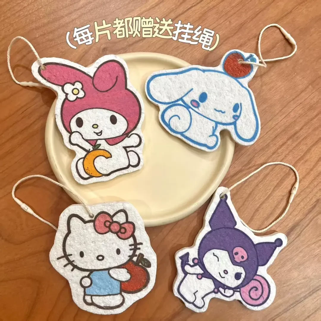 三丽鸥木浆棉海绵卡通厨房刷碗压缩可爱家用吸水不沾油洗锅变大TT