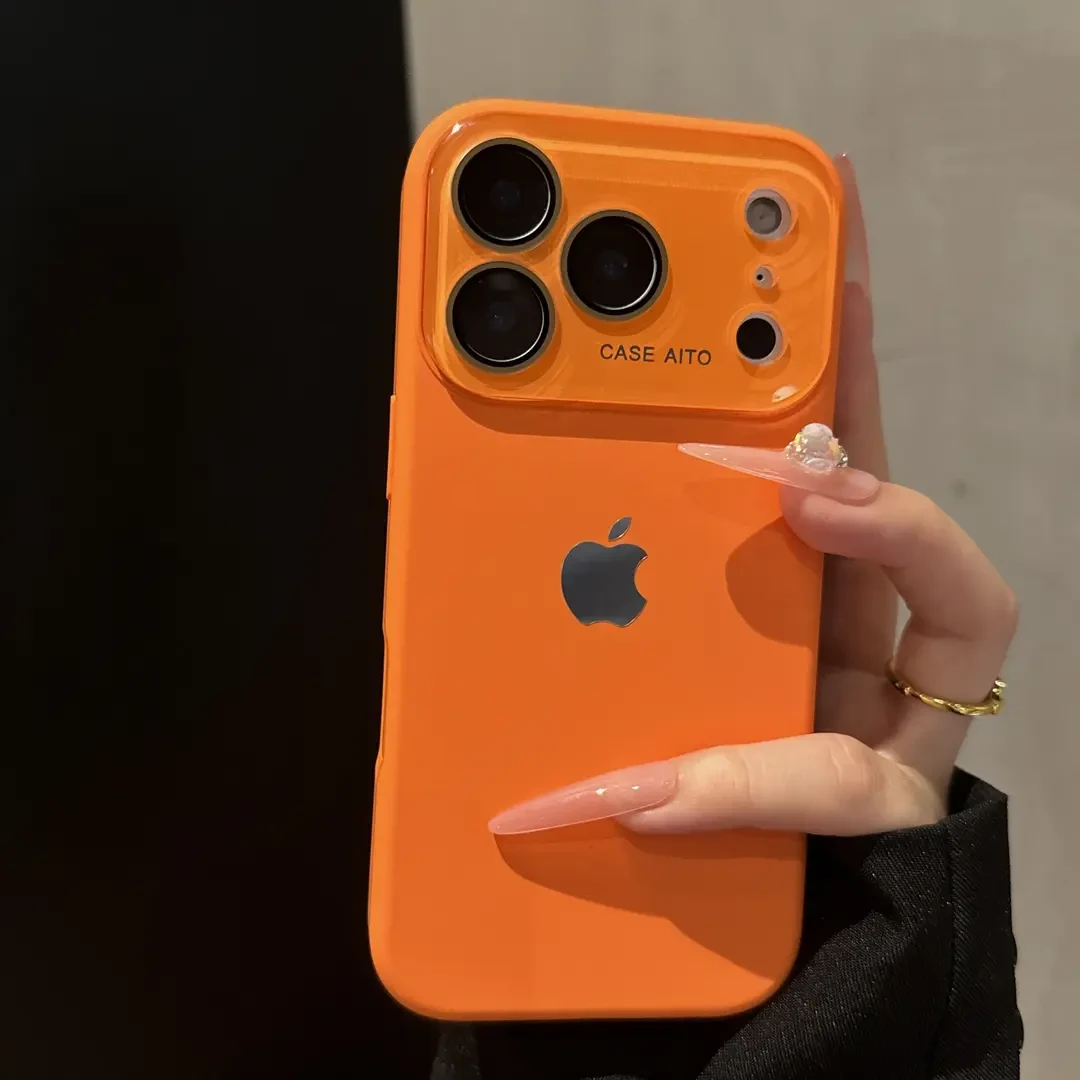 时尚液态硅胶适用17promax手机壳小众iPhone16简约15纯色14女