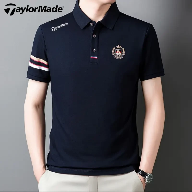 Taylormade泰勒梅男士高尔夫短袖夏季polo衫运动休闲T恤透气百搭