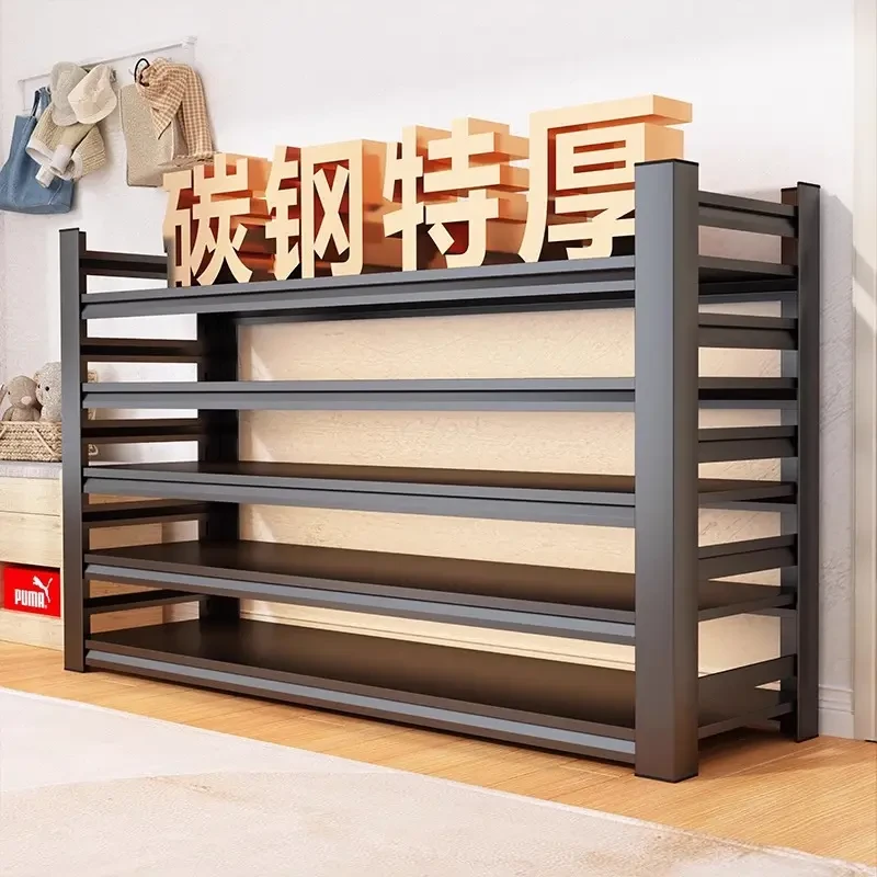 新款钢制鞋架家用门口多层置物架大容量耐用收纳架多功能简约鞋柜