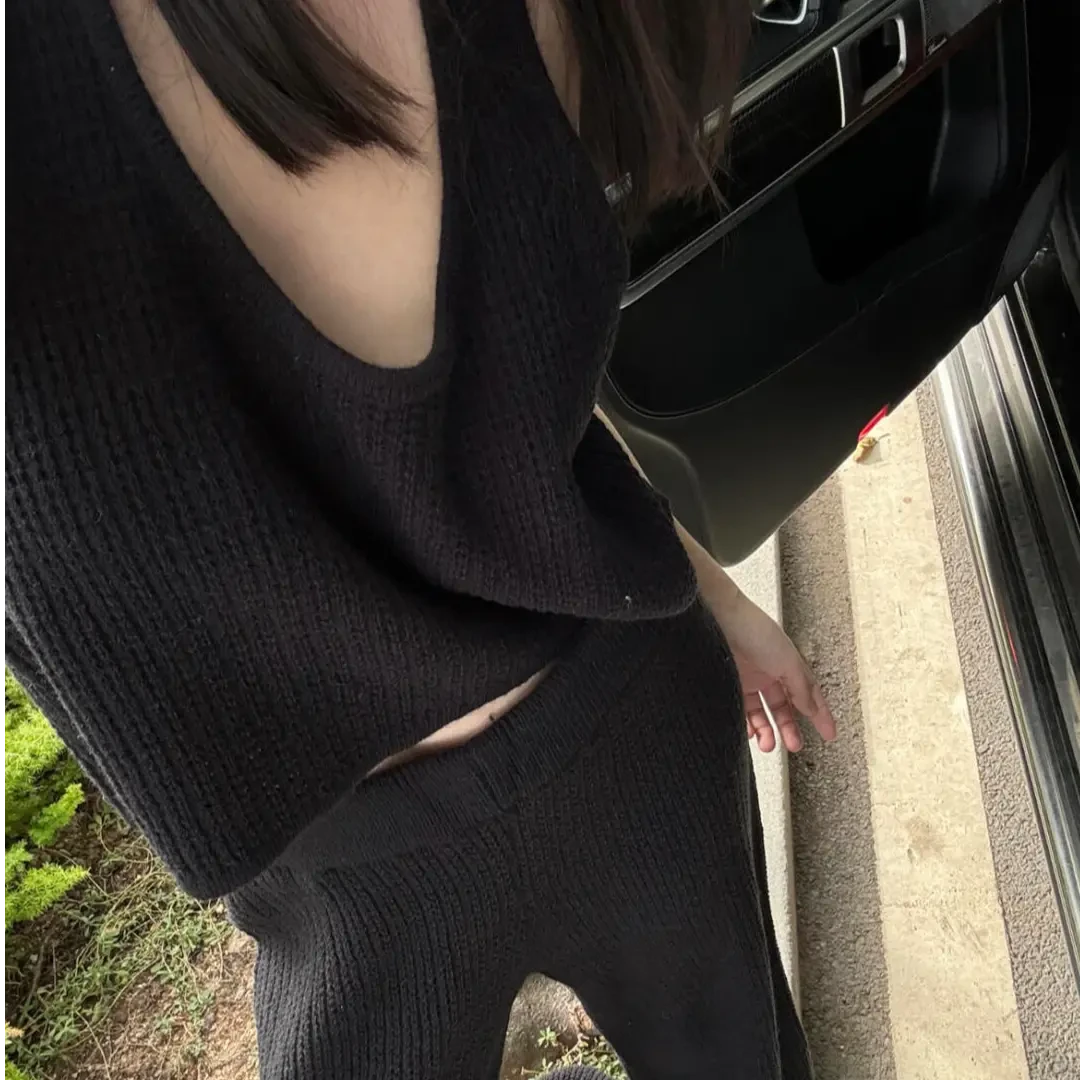 套装女2025早春新款气质显瘦洋气休闲百搭针织背心休闲阔腿长裤