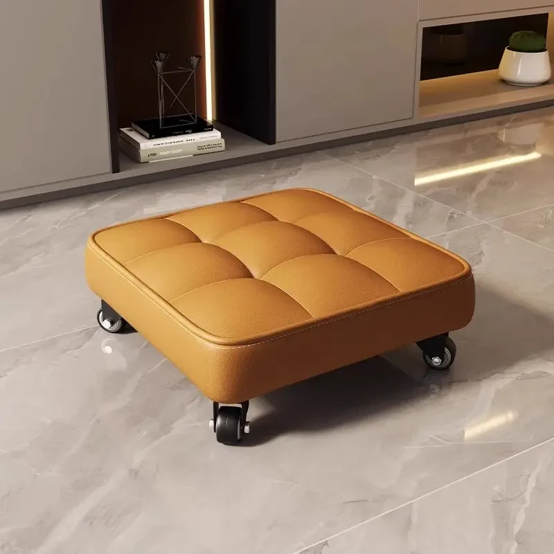 滑轮矮凳家用万向轮小凳子客厅带娃神器懒人美缝拆快递带轮板凳TJ