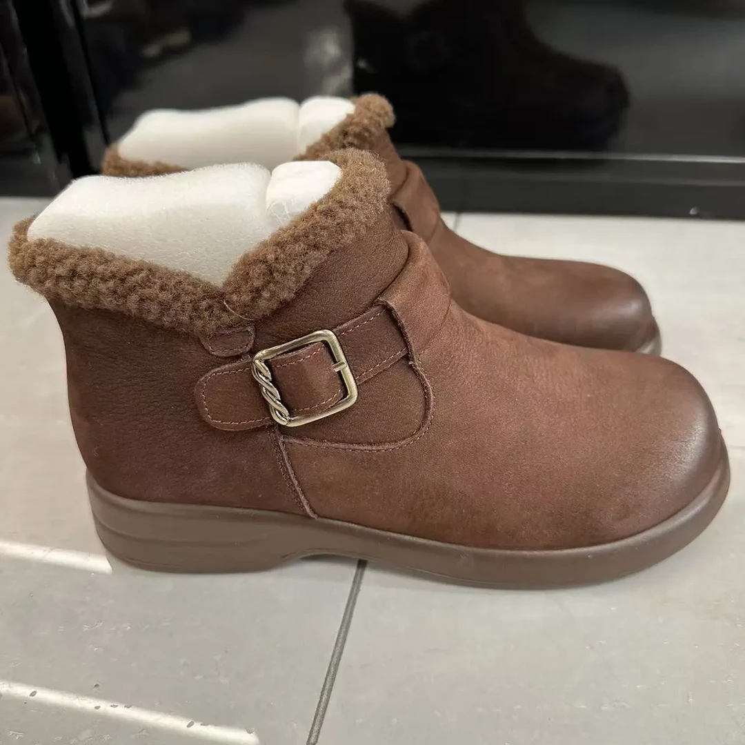 保暖高帮时尚雪地靴编织雪地靴马丁靴加绒加厚