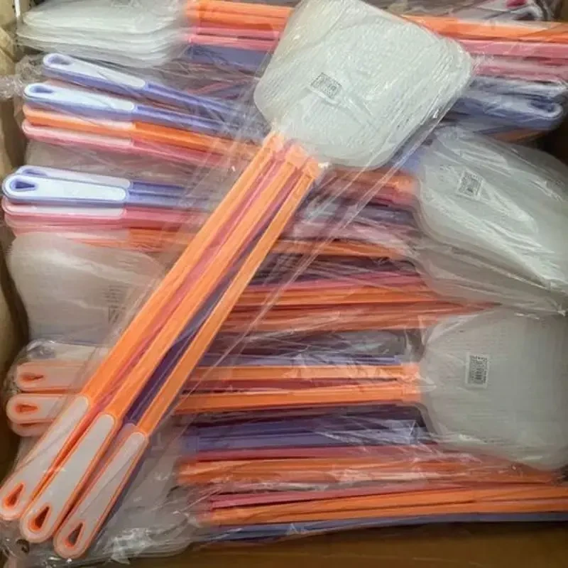 苍蝇拍打不烂家用熟胶蚊蝇拍子耐用加长加厚大号塑料灭蚊拍子